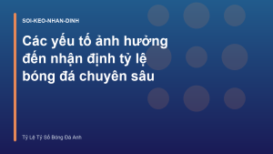 Read more about the article Các yếu tố ảnh hưởng đến nhận định tỷ lệ bóng đá chuyên sâu