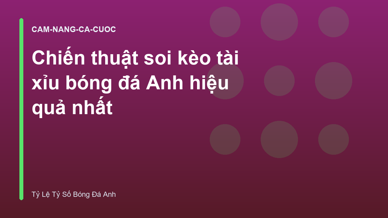 Read more about the article Chiến thuật soi kèo tài xỉu bóng đá Anh hiệu quả nhất